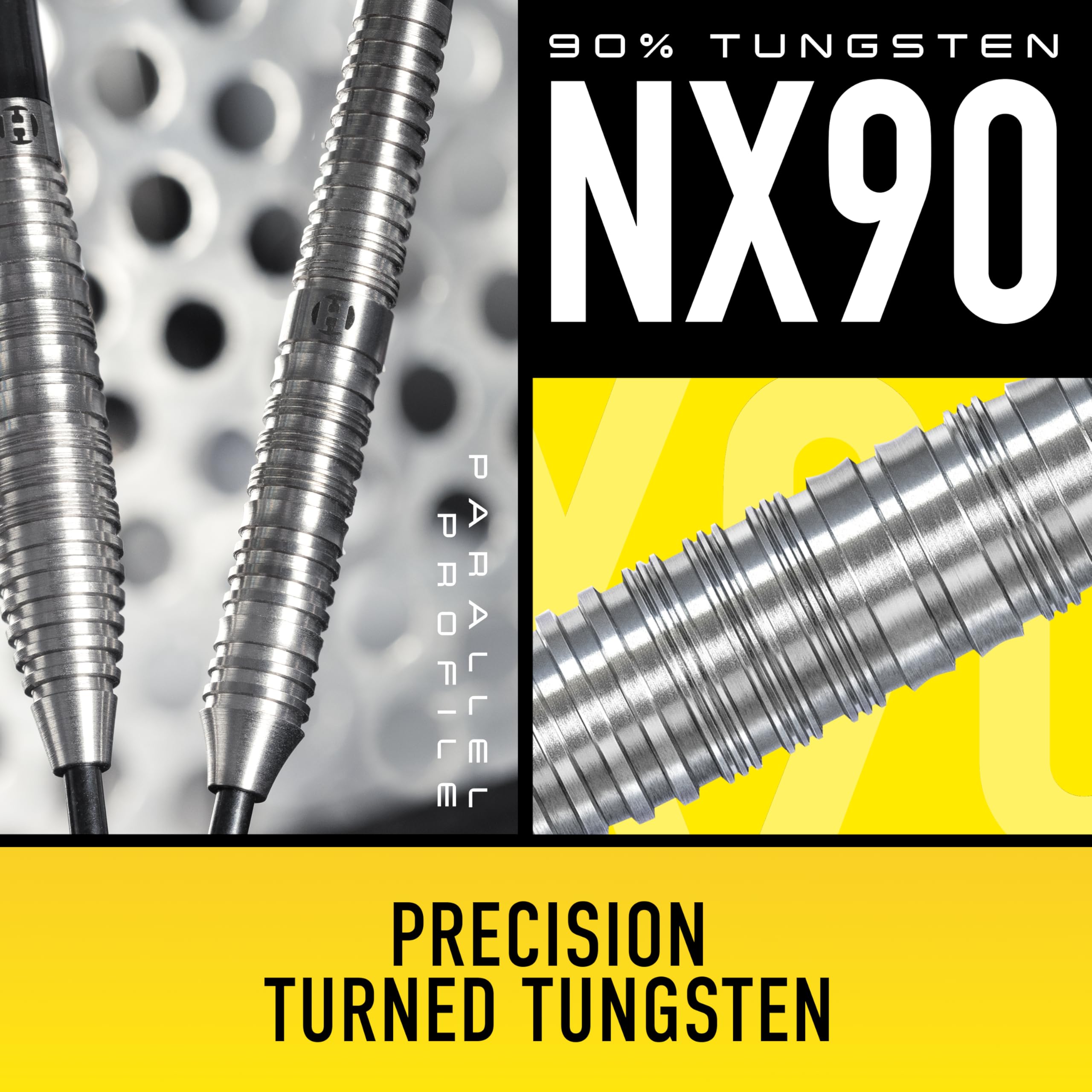 Harrows NX90 90% Tungsten Steel Tip Darts Set | Professional 10pc Set