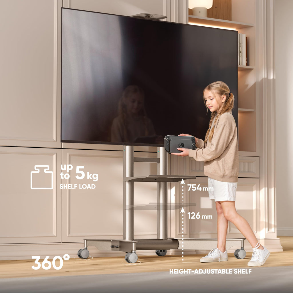 ONKRON Mobile TV Stand 32-75 Inch up to 50 kg, max VESA 600x400, TS1571-C - image 5