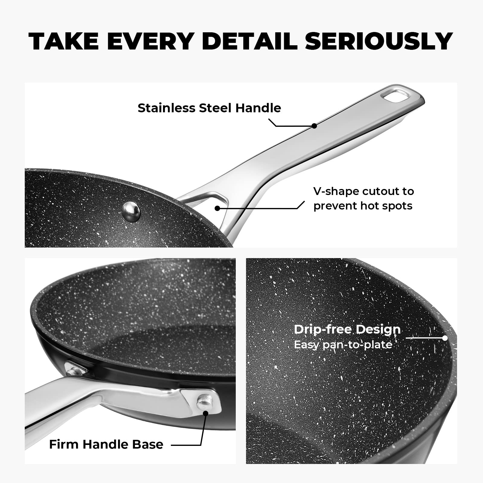 Fadware 24cm Non-Stick Frying Pan | Forged Aluminum Induction Skillet