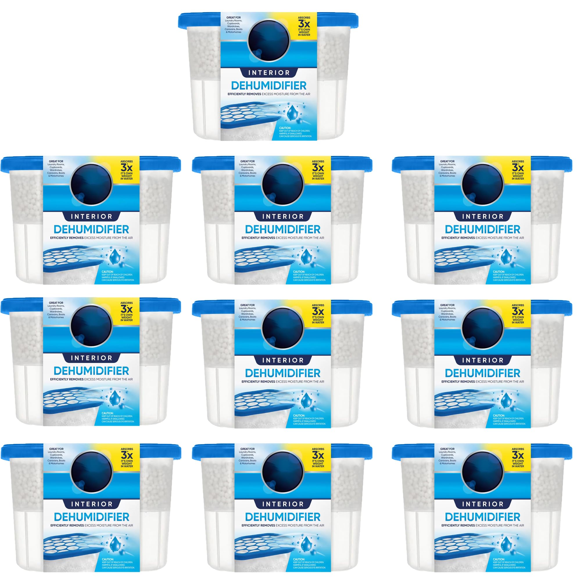 Jolof Store Interior Dehumidifier - 10 x 500ml Moisture Absorber Traps