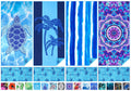 Haleey 4-Pack Microfibre Beach Towels | Extra Large 180x80cm Sand Free