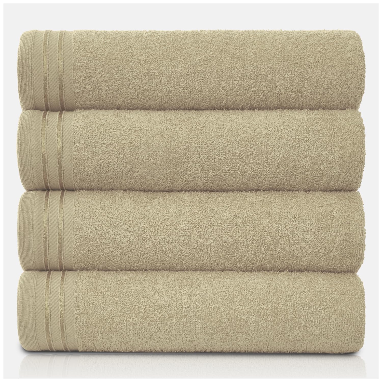 GC Gaveno Cavailia Egyptian Cotton Bath Sheets – 4 Pack Large Towels Mocha
