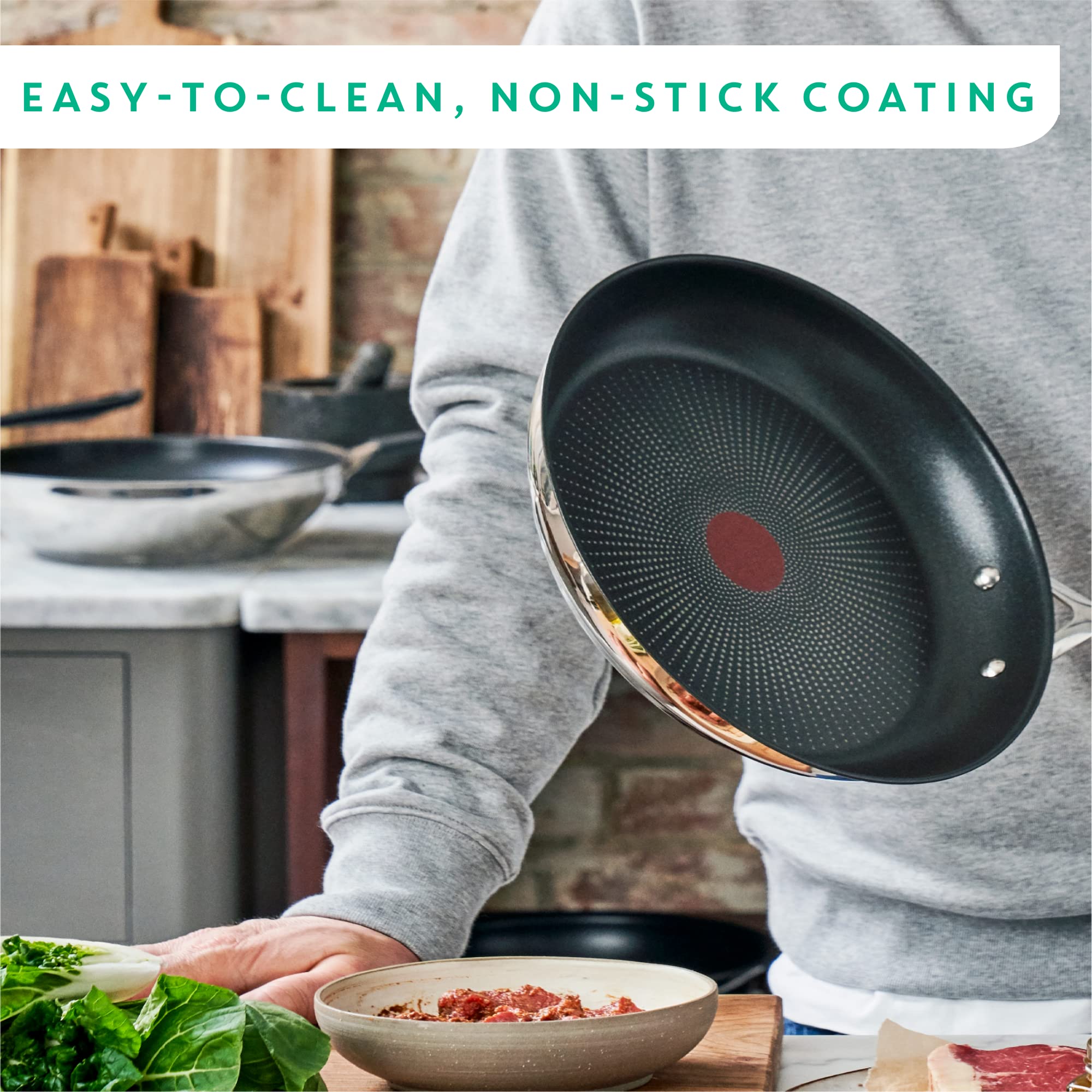Tefal Jamie Oliver Cook's Direct 28cm Non-Stick Stainless Steel Frypan