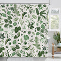 Bonhause Tropical Green Leaf Shower Curtain | Waterproof Polyester 180x180cm