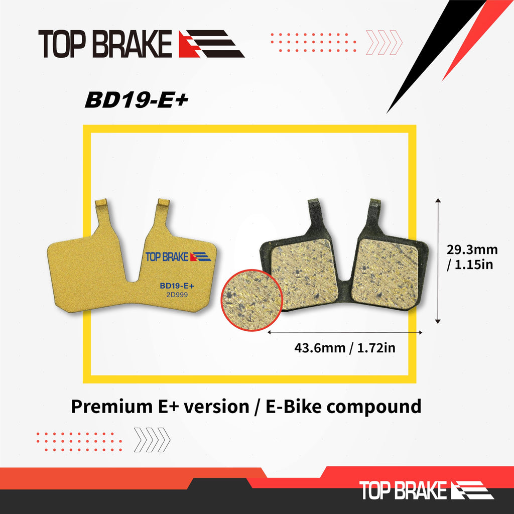 Top Brake BD19-E+ Disc Brake Pads for Magura MT5 MT7 4-Piston - 2 Pairs