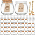 Absovetu 40 Pack Small Glass Jars with Lids | 7oz Mason Jars for DIY Gifts