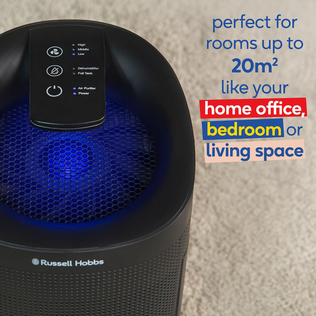 Russell Hobbs RHDH1101B 2-in-1 Dehumidifier & Air Purifier - Black