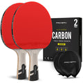 PRO SPIN Carbon Table Tennis Bat Set | 2-Player Ping Pong Rackets