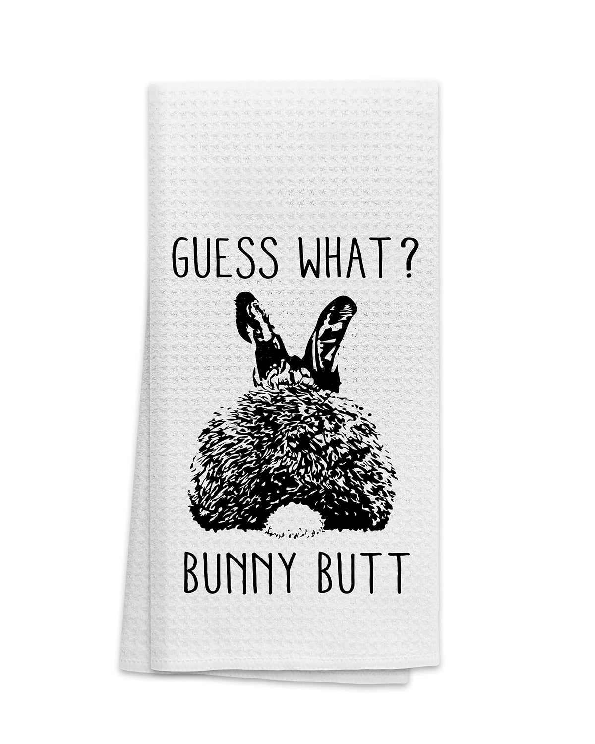 OHSUL Guess What? Bunny Butt Highly Absorbent Kitchen Towels Dish Towels Dish Cloth,Funny Bunny Rabbit Butt Hand Towels Tea Towel for Bathroom - image 1