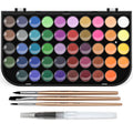 Nicpro 48 Color Watercolour Paint Set with 3 Brushes and Palette