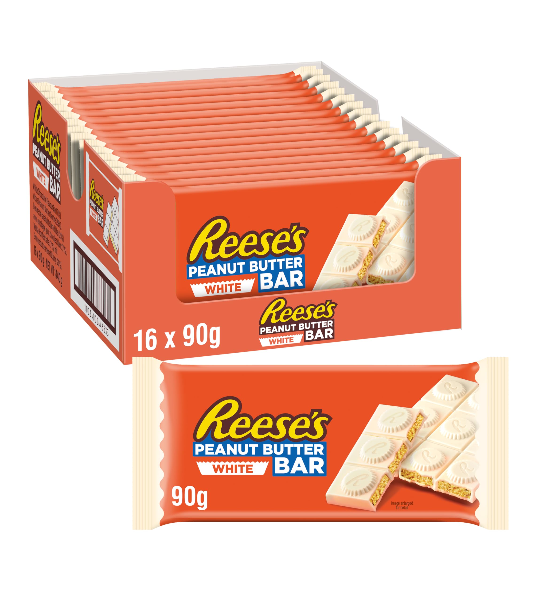 Reese's White Chocolate Peanut Butter Bar - 16 x 90g Multipack