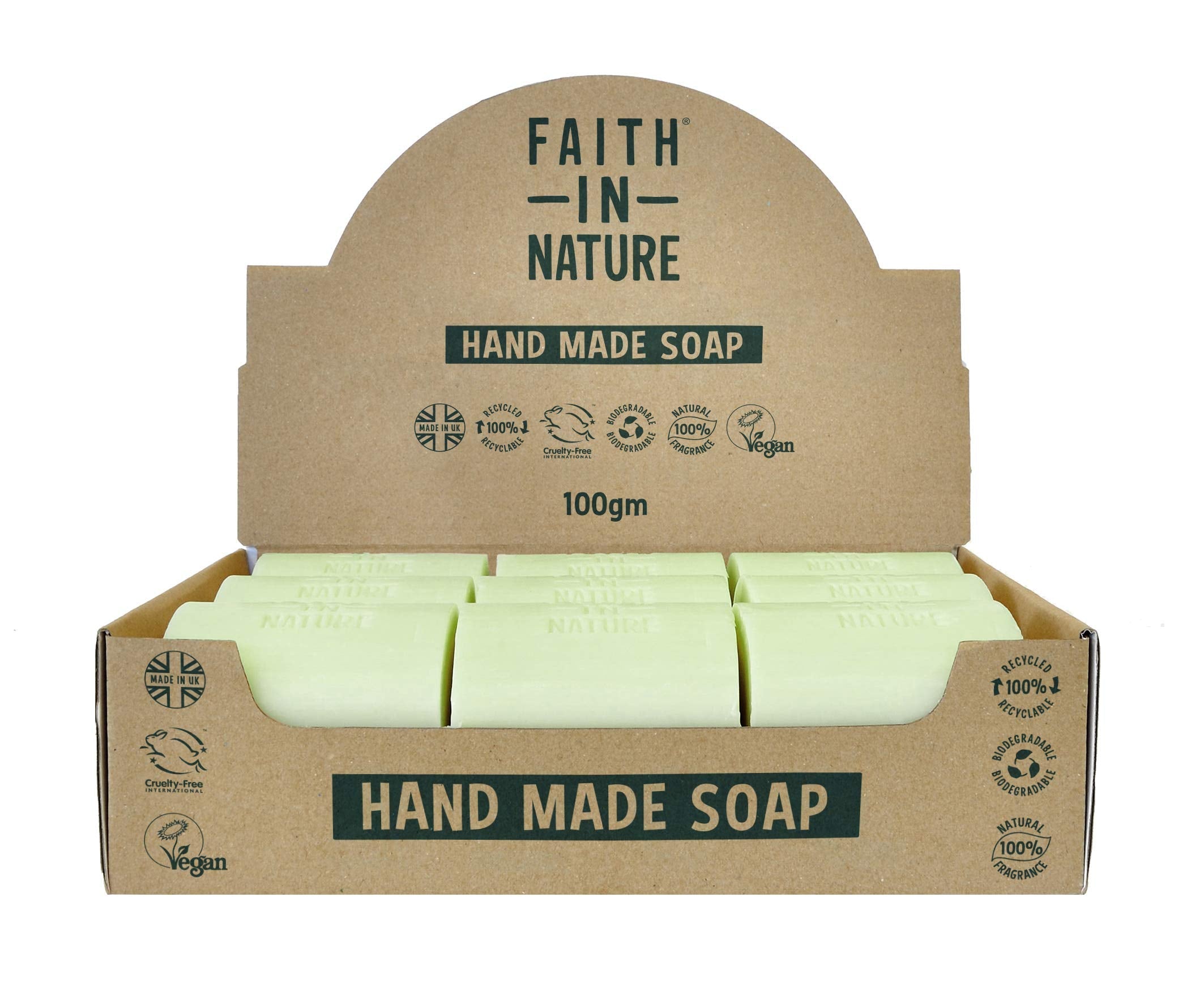 Faith In Nature Aloe Vera Natural Soap Bar Bulk Set - 18 x 100g