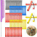 60-Piece Hair Perm Rods Set with Pintail Comb - 5 Sizes
