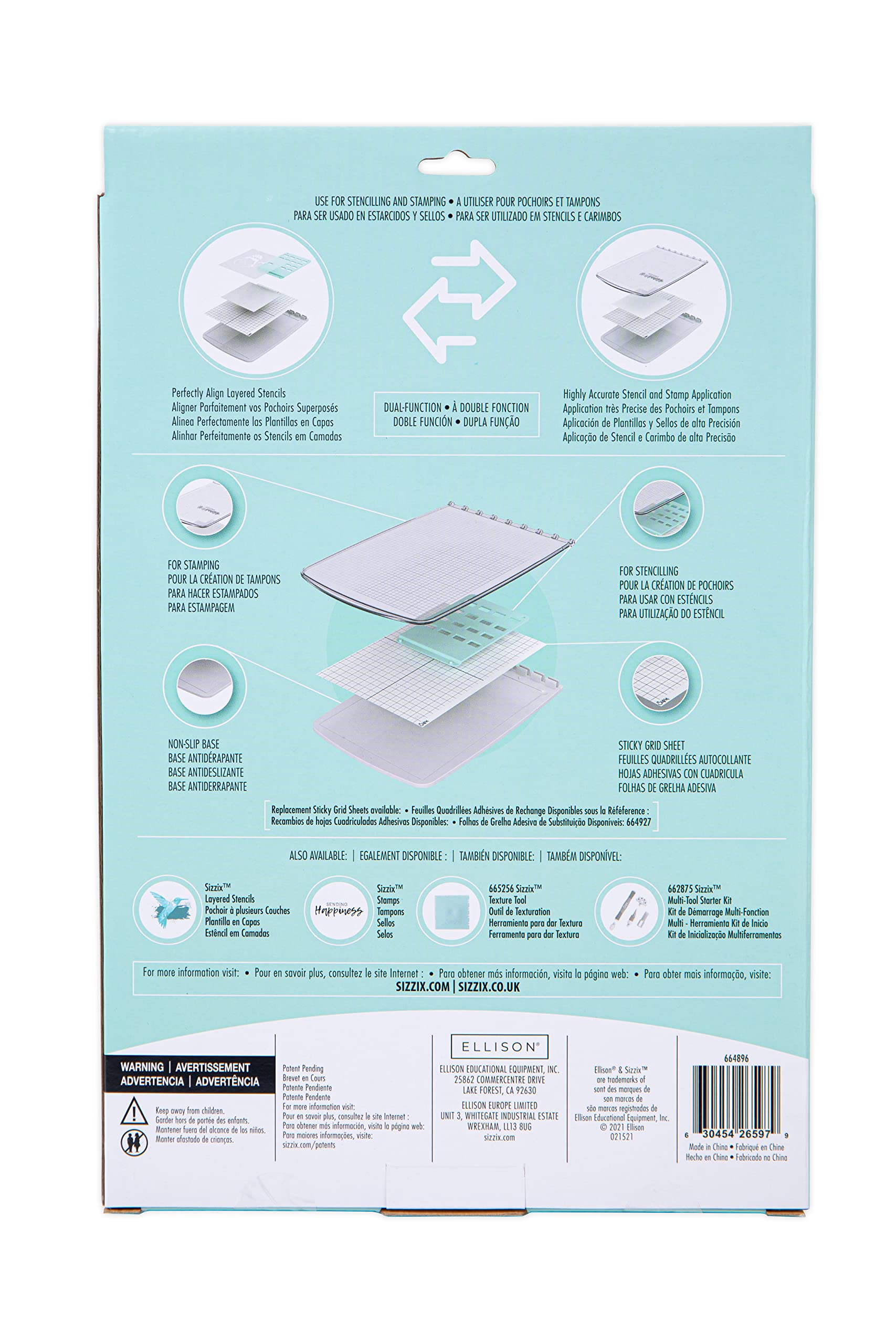 Sizzix Stencil & Stamp Tool for Cardmaking – Dual-Purpose Craft Tool