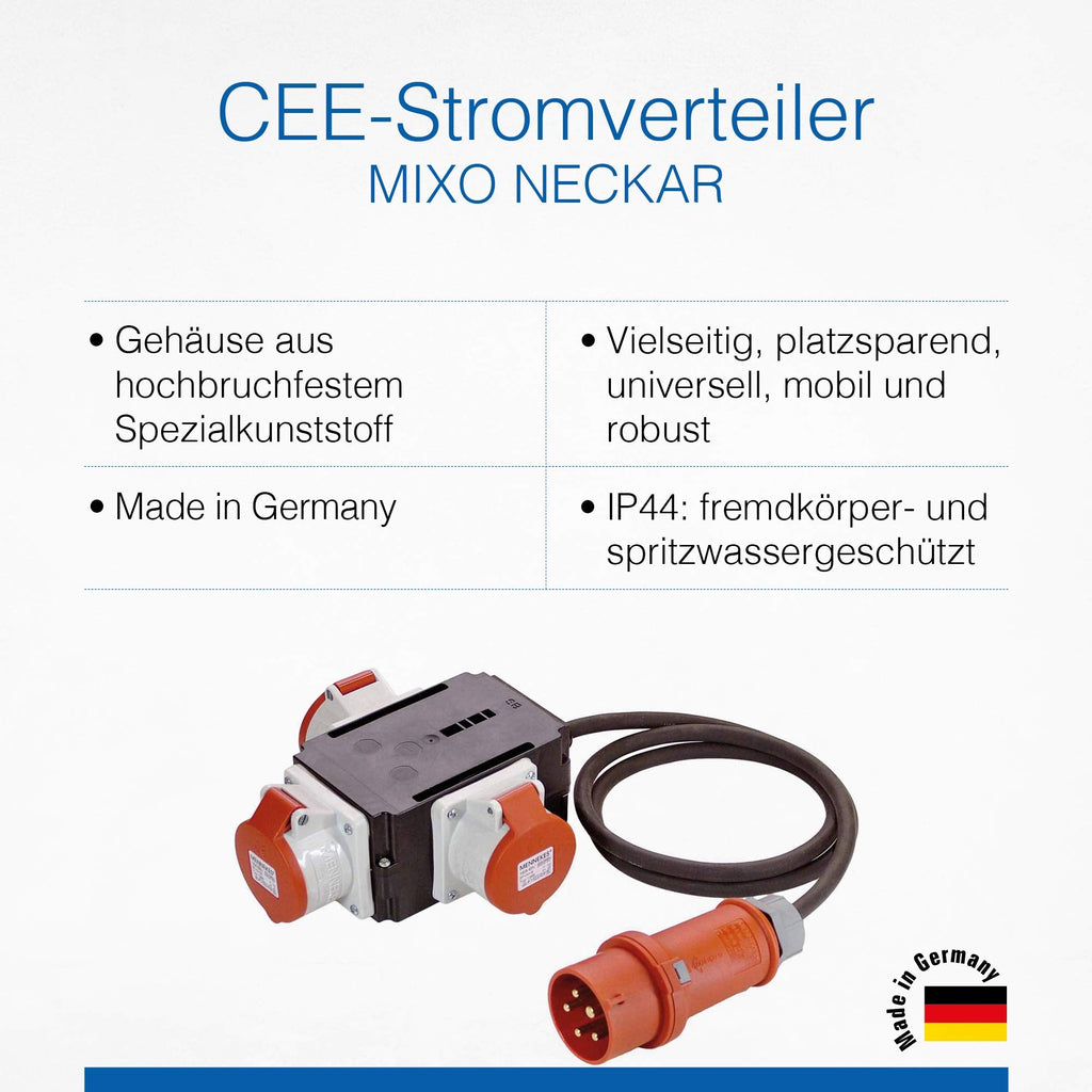 AS Schwabe Mixo Adapter Neckar | CEE Power Splitter 400V 16A | IP44