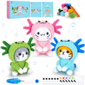 Axolotl Cat Crochet Kit for Beginners - 3PCS Amigurumi Set