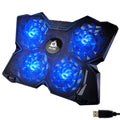 KLIM Wind Laptop Cooling Pad – 4 Rapid Action Fans & Stand – Blue