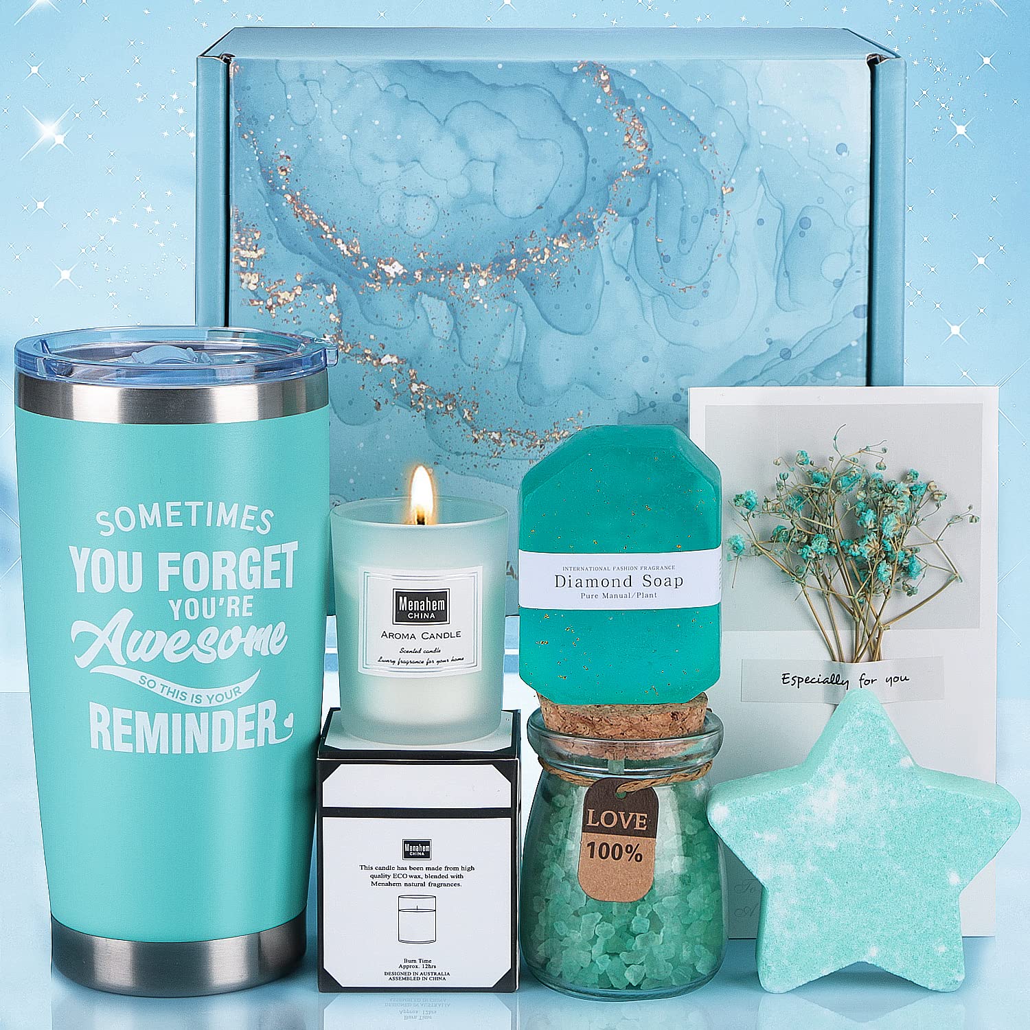 Jolof Store Women's Spa Gift Set | Lavender Self Care Relaxation Hamper