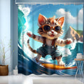 NEJLCTOROUS Funny Cat Shower Curtain | Waterproof Polyester, 180x200cm