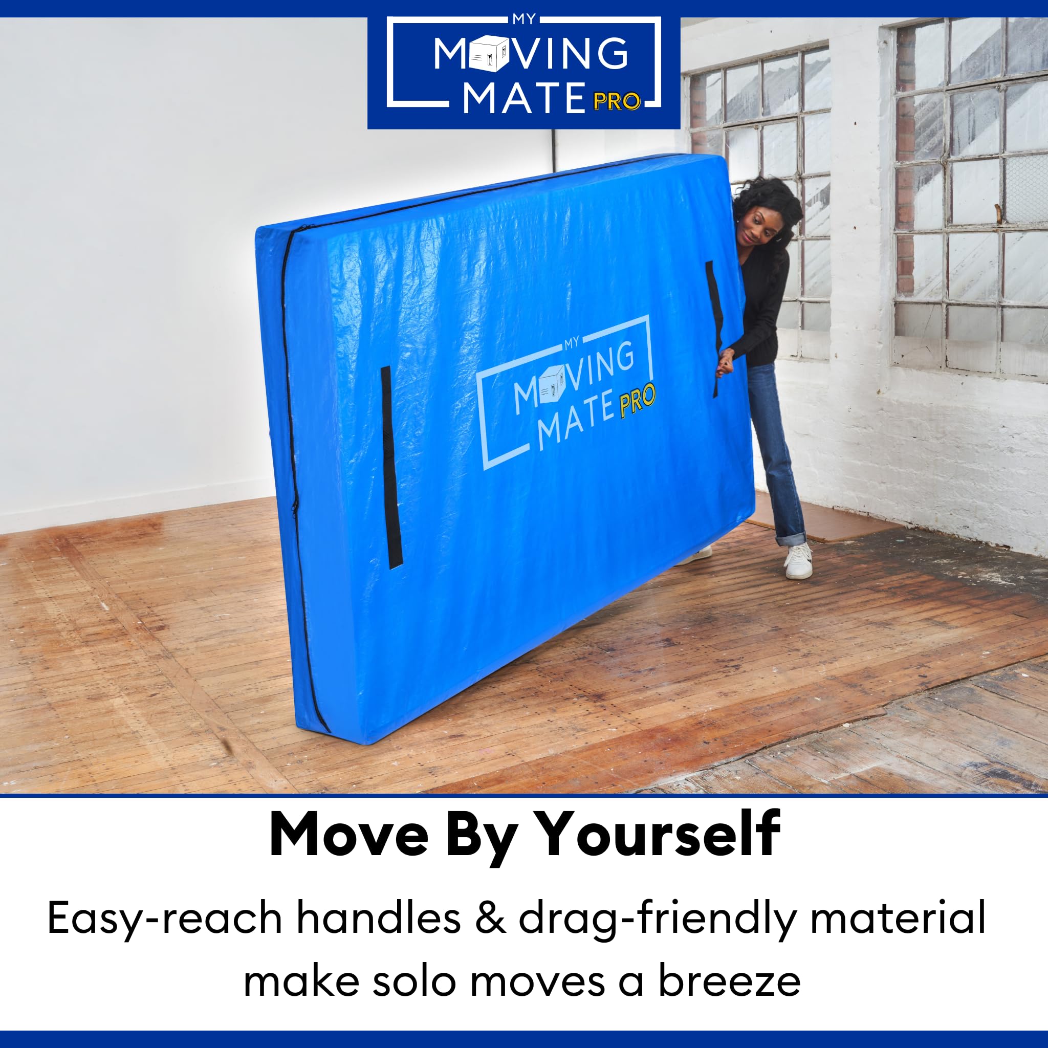 My Moving Mate King Mattress Bag – Heavy Duty Tarp Cover with 8 Handles