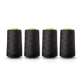 Realm Overlocking Sewing Machine Polyester Thread - 4 x 5000yd Cones (Black)