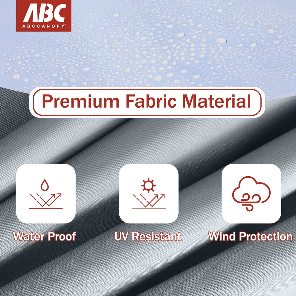 ABCCANOPY 2-Pack 3M Gazebo Sidewalls | Waterproof Window Panels, Grey