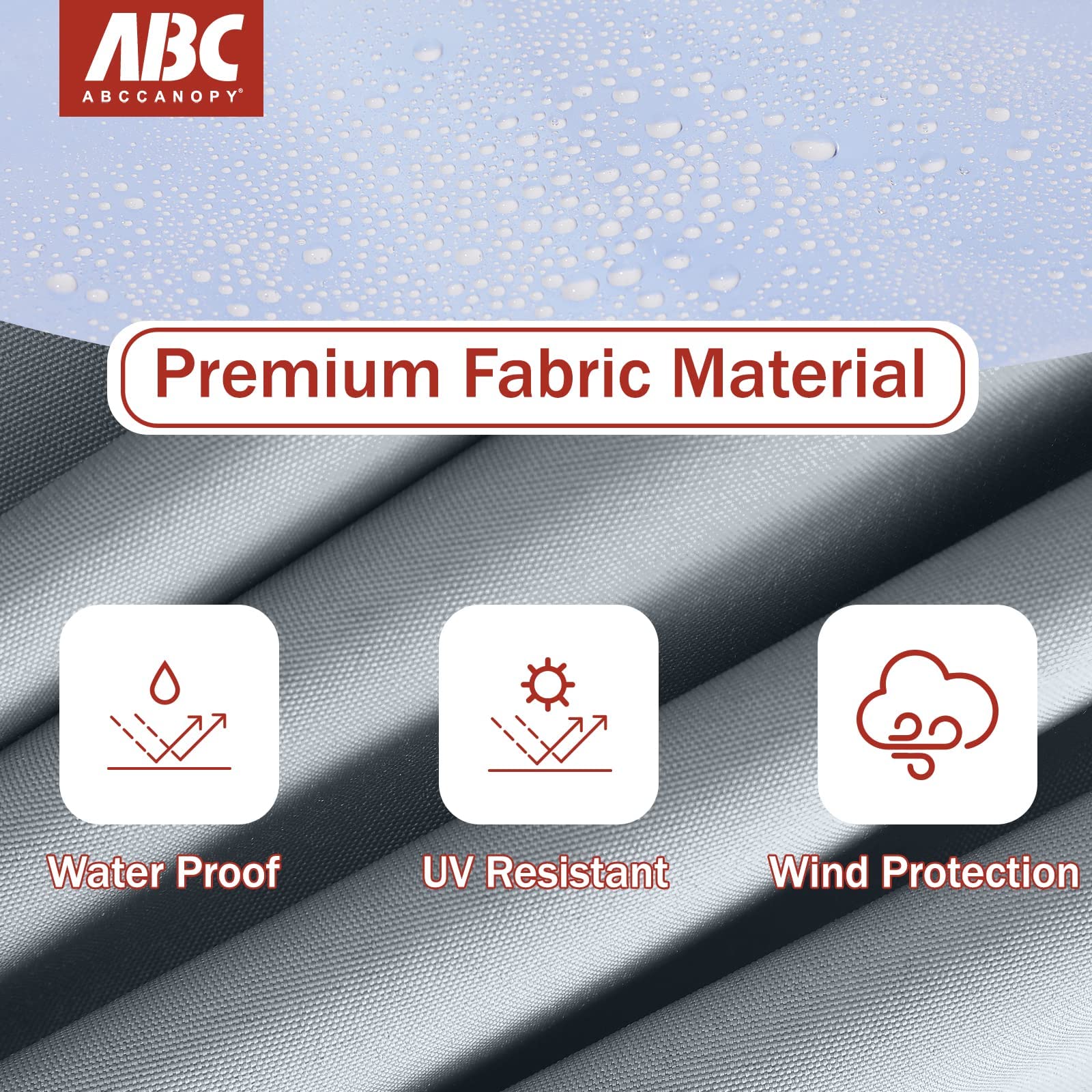 ABCCANOPY 2-Pack 3M Gazebo Sidewalls | Waterproof Window Panels, Grey