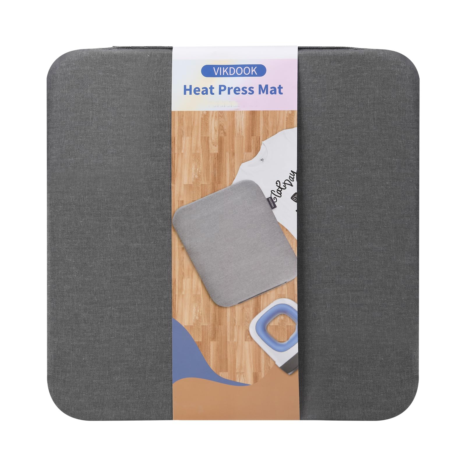 VIKDOOK Heat Press Mat | 12x12 Inch Ironing Pad for HTV Vinyl and T-Shirts