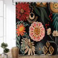 ASDCXZ Boho Floral Shower Curtain – 180x180cm Waterproof Polyester