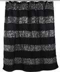 Zahari Home Sinatra Black Fabric Shower Curtain - Glamorous Bling, 72x70
