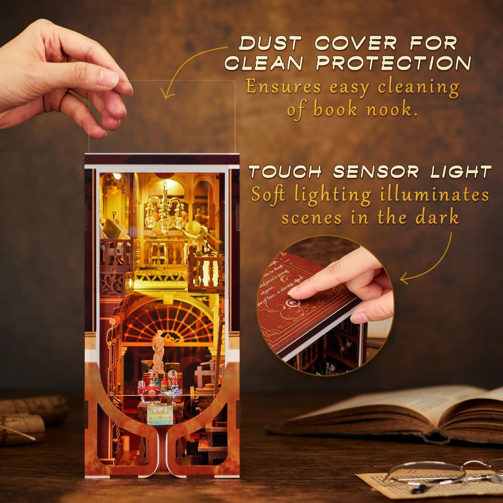 Jolof Store Roaring Twenties Book Nook Kit – 3D Wooden Puzzle with LED