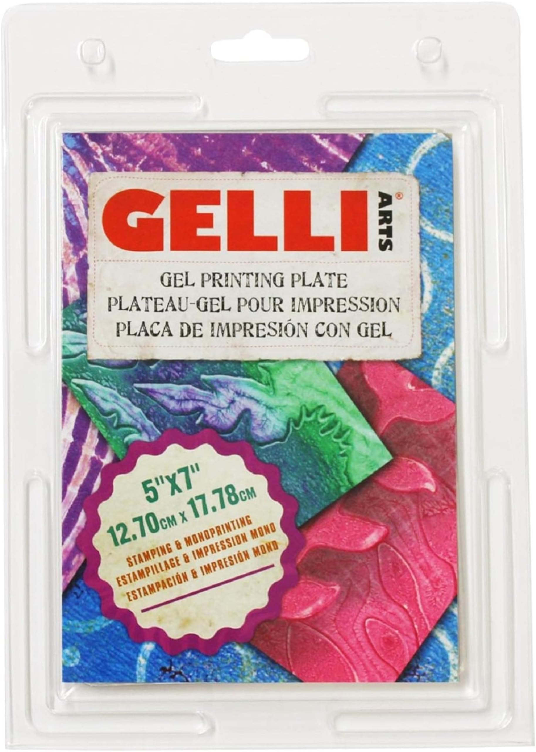 Gelli Arts 5 x 7-Inch Gel Printing Plate for Monoprinting and Crafts