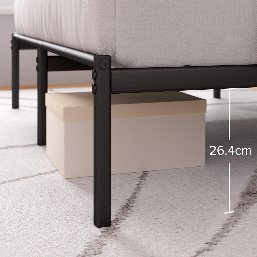 ZINUS Justin Double Metal Bed Frame | 35cm Platform Steel Headboard