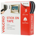 VELCRO Brand Stick On Tape – Strong Hook & Loop Adhesive, Black, 20mm x 10m