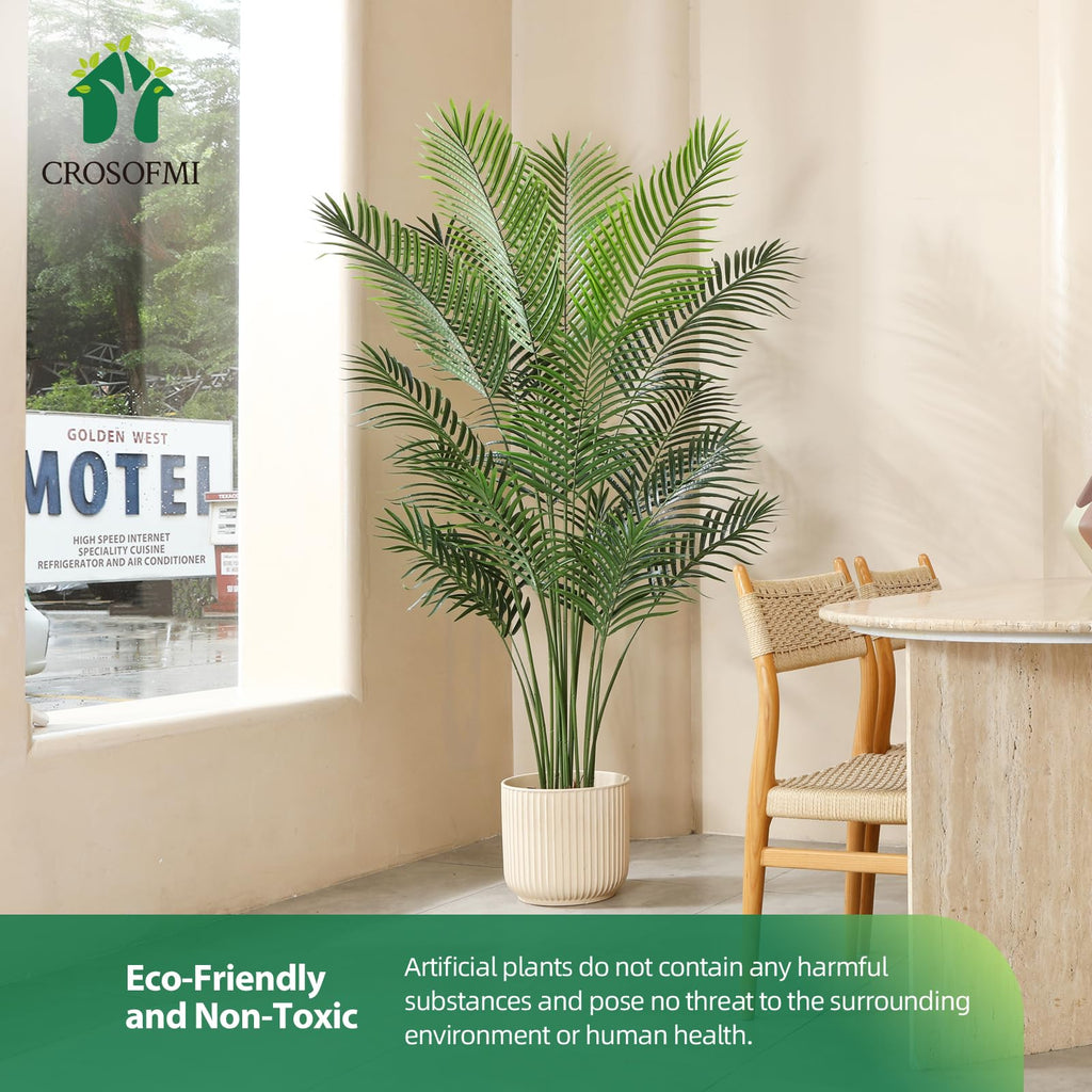 CROSOFMI 170CM Artificial Areca Palm Tree | Faux Tropical Plant in Pot