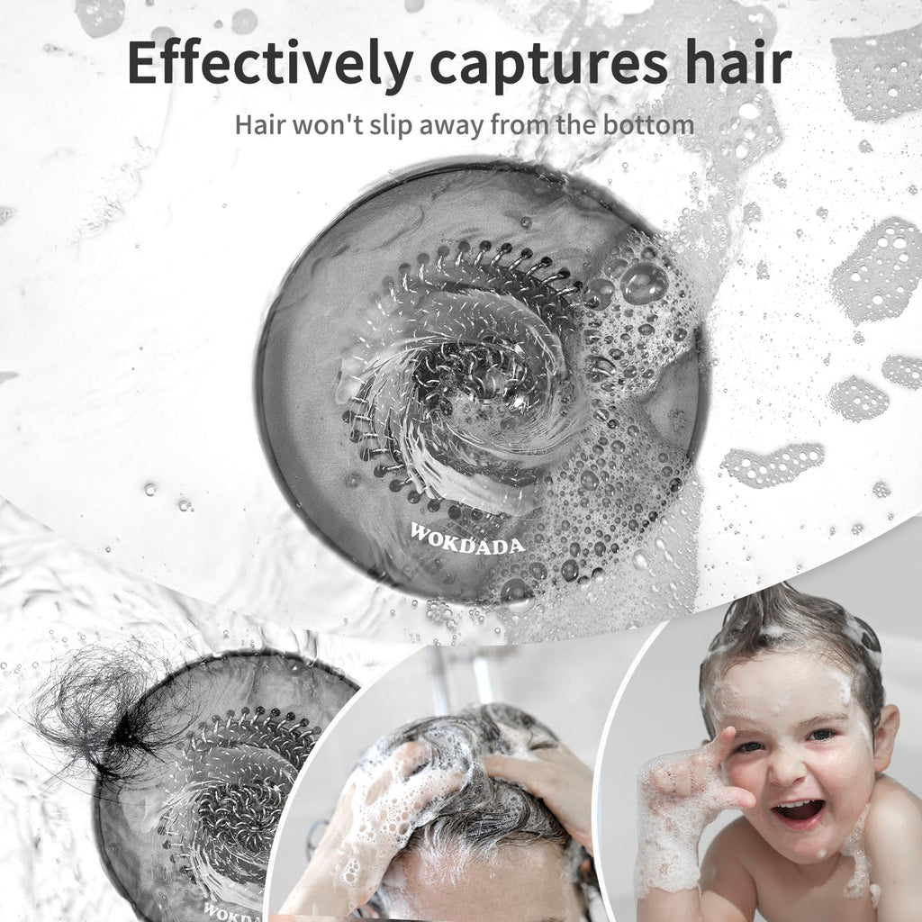 WOKDADA Shower Hair Drain Catcher, Easy Clean Bathtub Drain Hair Catcher, Fast Drainage Tub Drain Protector - image 3