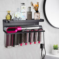 Morwealth 2-in-1 Wall Mount Holder for Dyson Airwrap | Magnetic Steel Stand