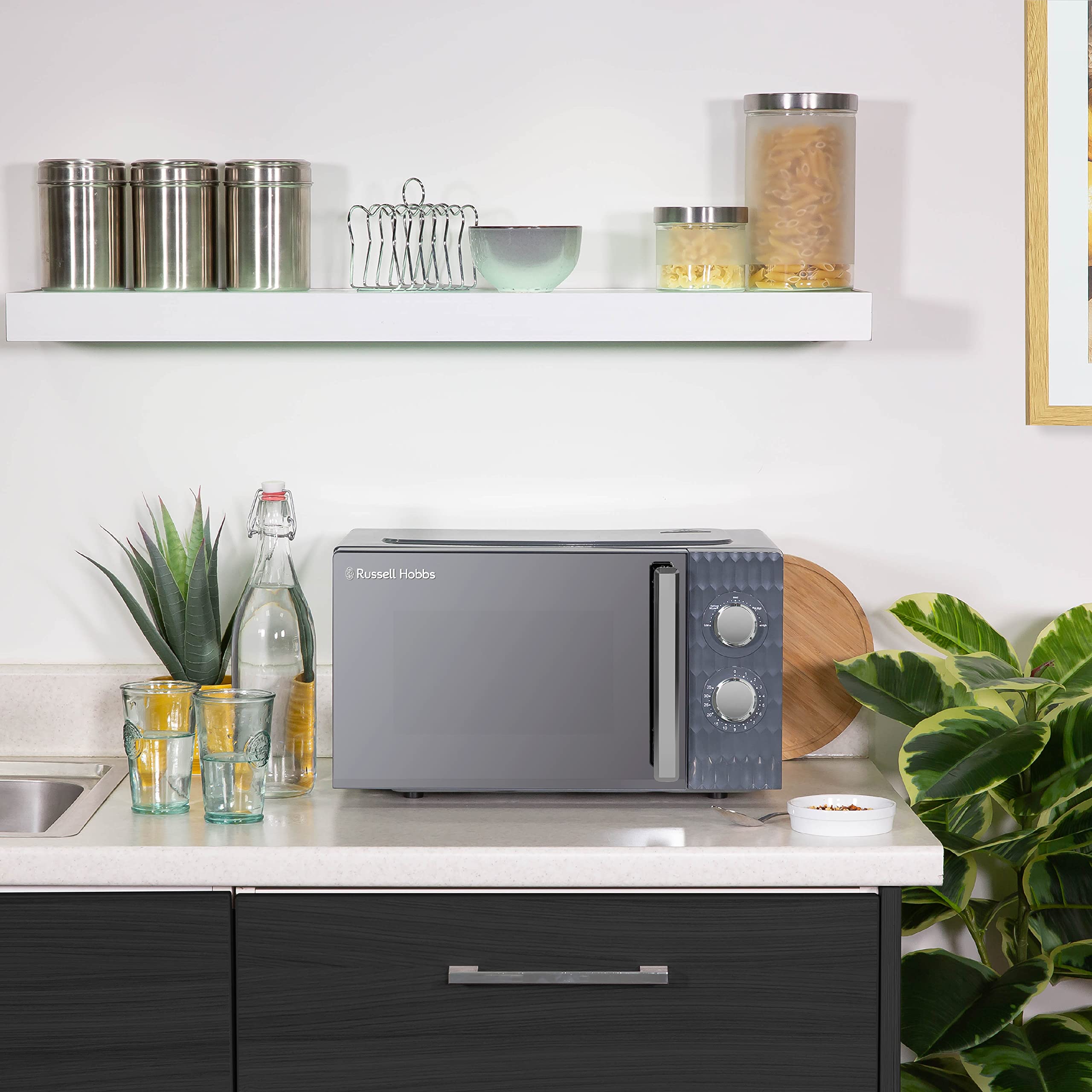 Russell Hobbs Honeycomb 17L 700W Solo Manual Microwave – Grey