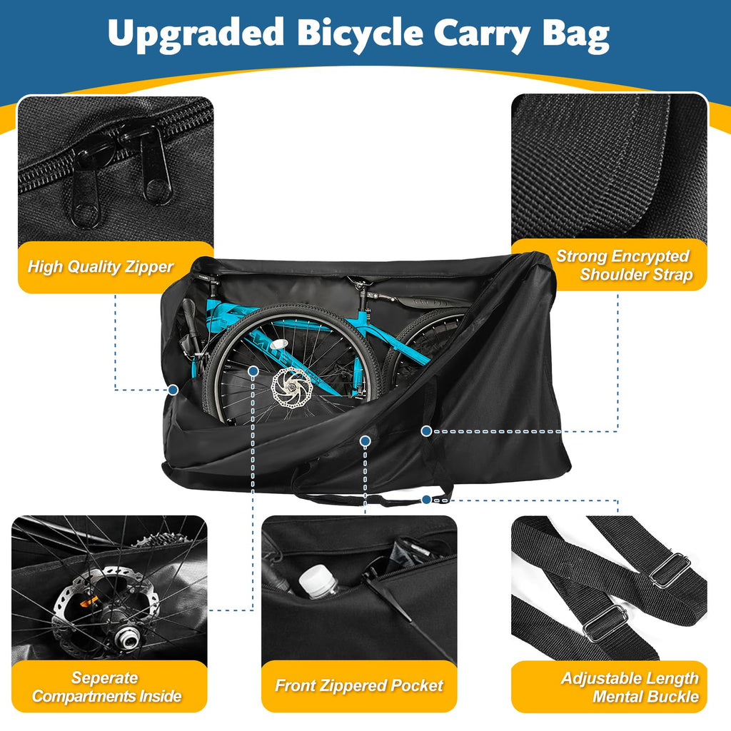 Jolof Store Bike Travel Bag – Heavy Duty 840D Waterproof MTB Road Case