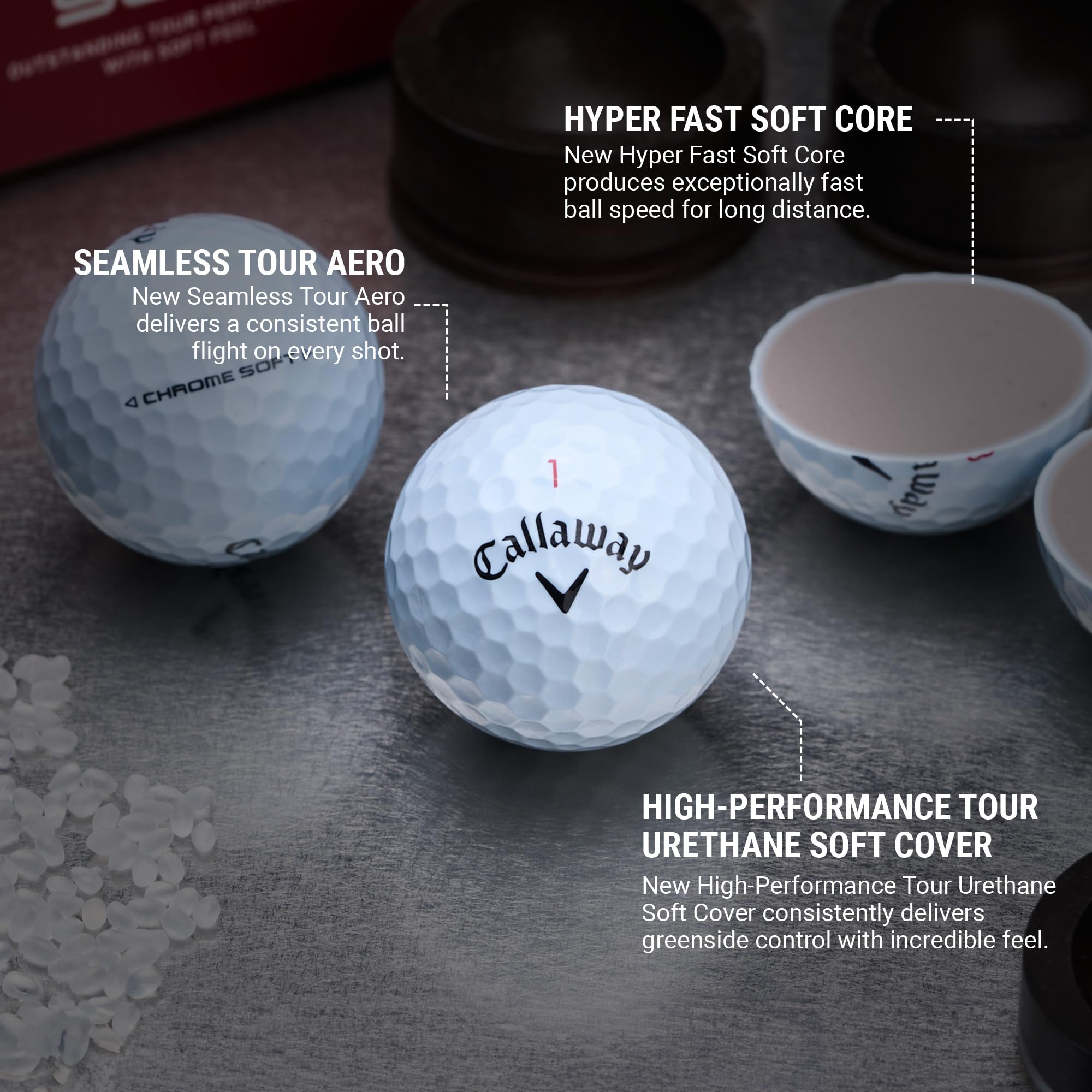 Callaway Chrome Soft 2024 Premium Tour Golf Balls - White (12 Pack)