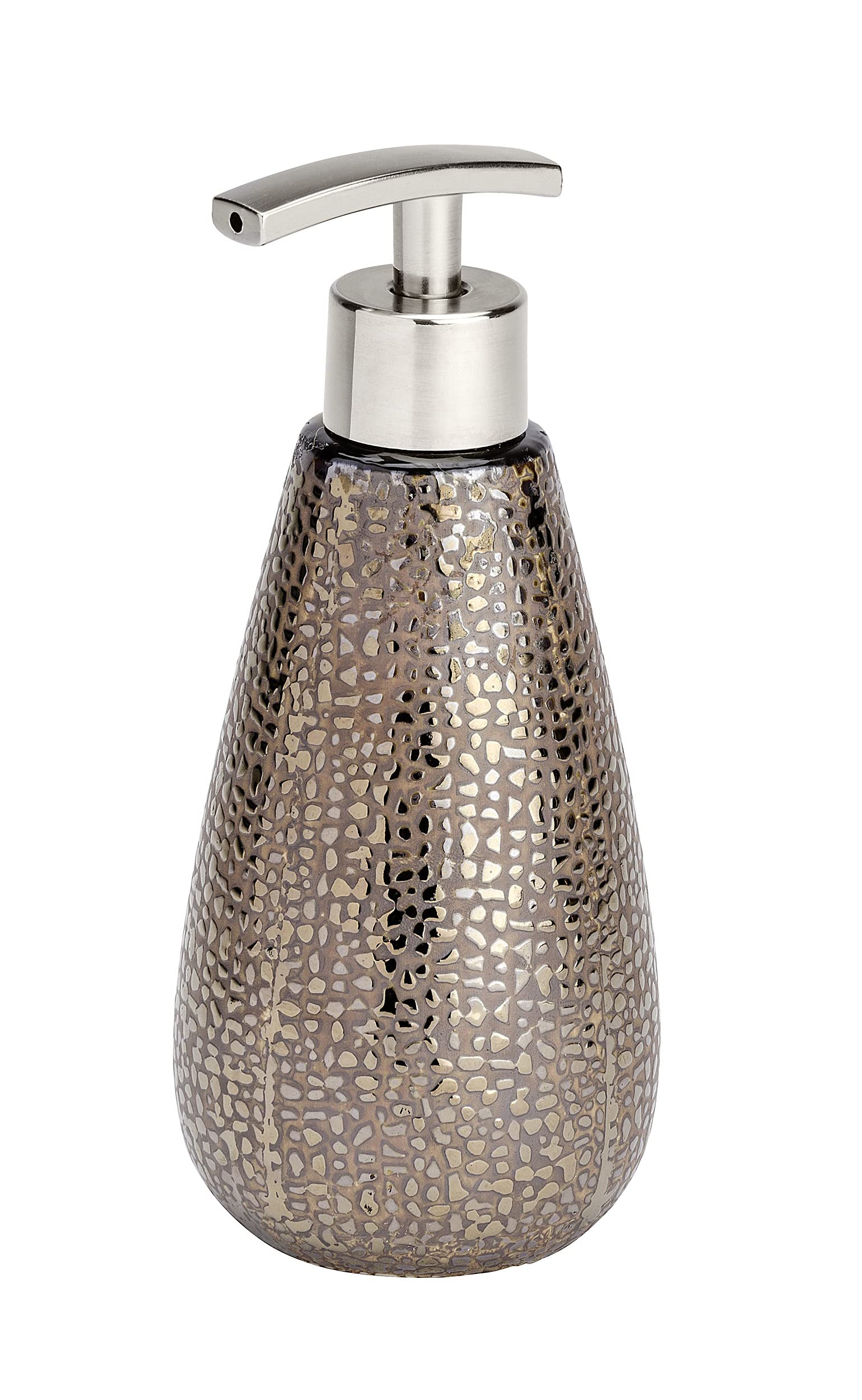 Wenko Marrakesh Ceramic Soap Dispenser – Brown Refillable 400ml