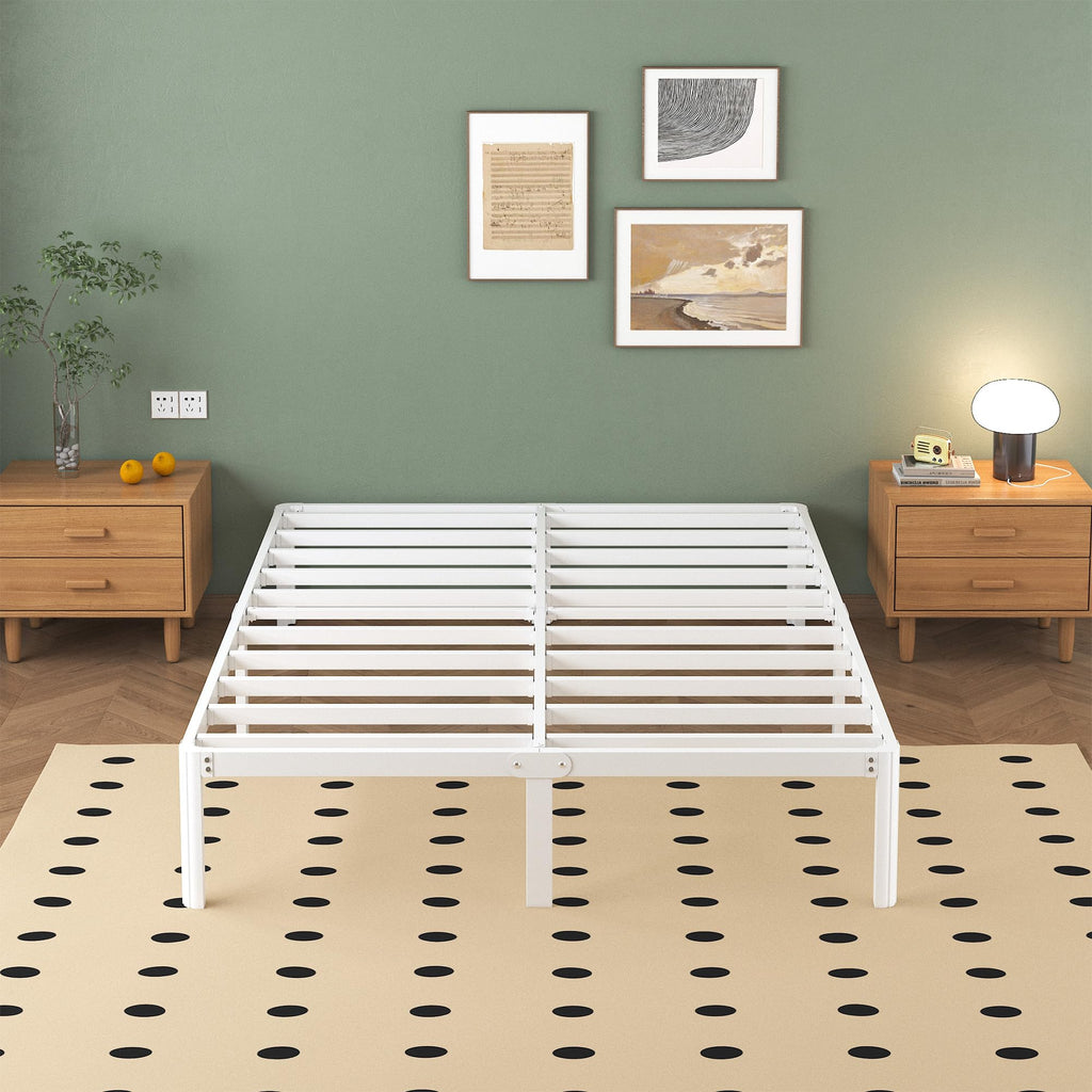 Lutown-Teen King Size Metal Bed Frame - Heavy Duty 5ft Noise Free