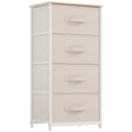 YITAHOME 4-Drawer Fabric Dresser – Metal Frame Storage Chest, Cream