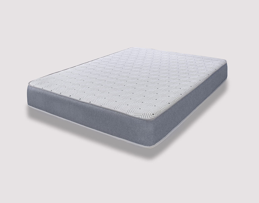 The eXtreme Comfort Ltd Small Double Grey Vapour Pod Memory Fibre Sprung Mattress. Spring Small Double Mattress With Memory Fibre Layer