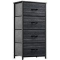 YITAHOME 4-Drawer Fabric Dresser | Metal Frame Storage Chest – Charcoal