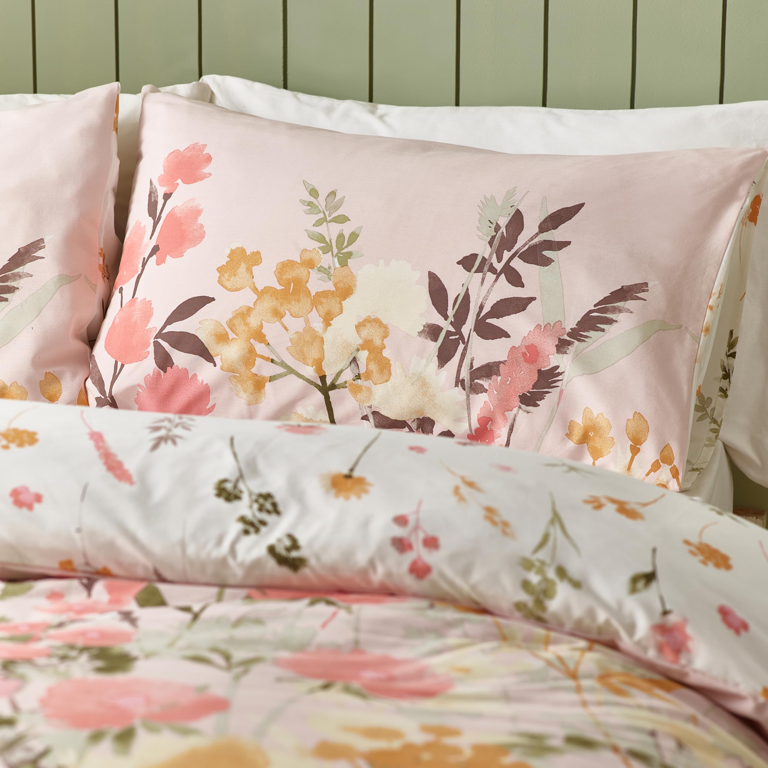 Catherine Lansfield Countryside Floral Super King Duvet Set – Pink