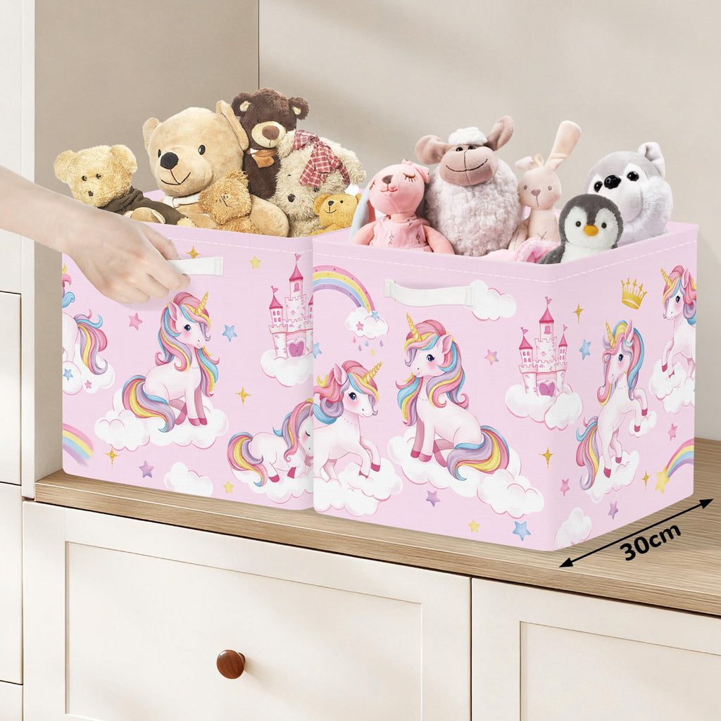 Clastyle 3 pcs Unicorn Cube Storage Boxes for Shelves Kallax Boxes - image 5