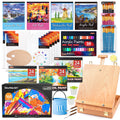 Shuttle Art 168 Pcs Mixed Media Painting Set with Tabletop Easel