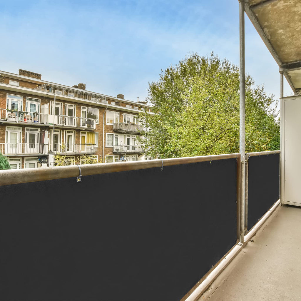 CCLIFE Balcony Privacy Screen | Opaque UV Protection | 75 x 300 cm