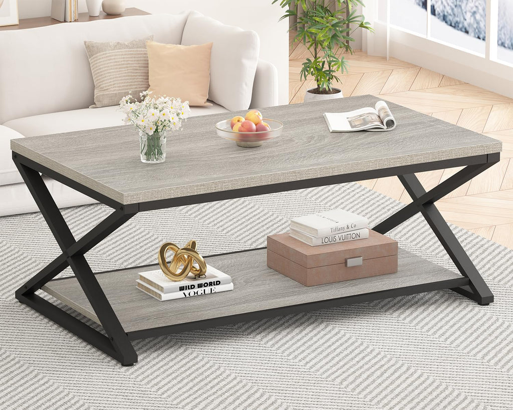 HSH Coffee Table for living room coffee tables Storage 120cm Grey - image 1